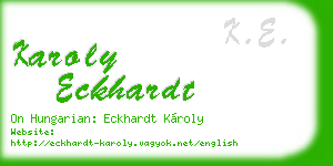 karoly eckhardt business card