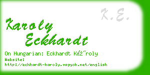 karoly eckhardt business card